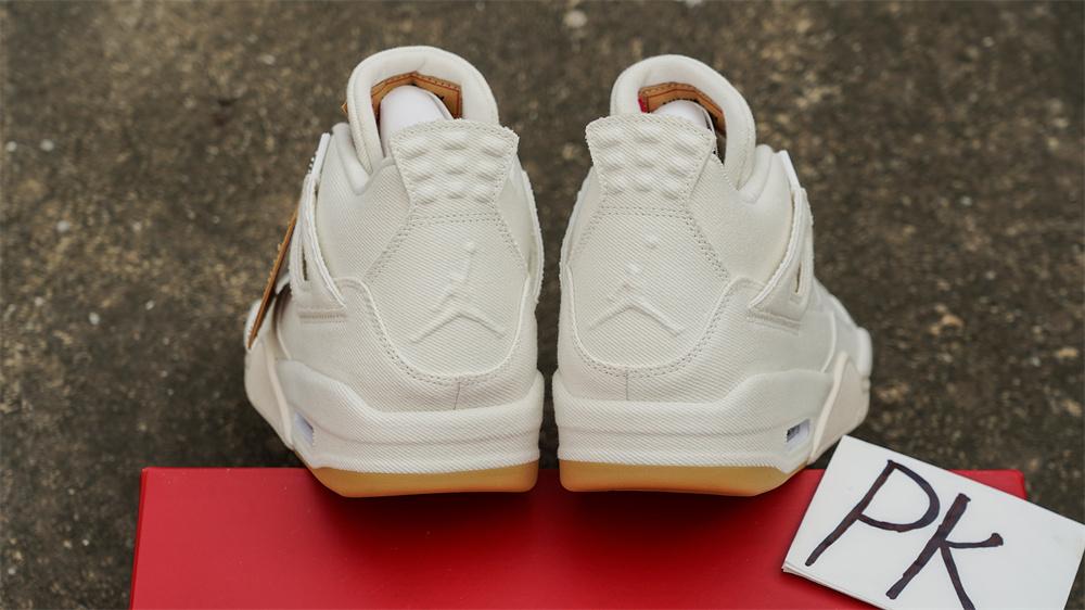 PK God Jordan 4 Retro Levi''s White RETAIL MATERIALS READY TO SHIP